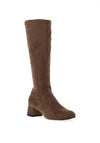 Bioeco by Arka Knee High Suede Heeled Boots, Taupe