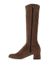 Bioeco by Arka Knee High Suede Heeled Boots, Taupe