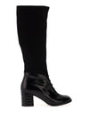 Bioeco By Arka Suede and Patent Knee Length Boots, Black