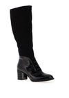 Bioeco By Arka Suede and Patent Knee Length Boots, Black