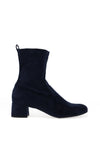 Bioeco By Arka Suede Block Heel Sock Boot, Navy