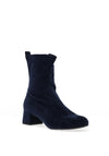 Bioeco By Arka Suede Block Heel Sock Boot, Navy