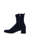 Bioeco By Arka Suede Block Heel Sock Boot, Navy