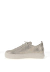 Paul Green Leather Elastic Lace Platform Trainers, Antic Mineral