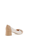 Bioeco by Arka Colour Block Heeled Pumps, Beige and Cream