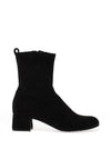 Bioeco By Arka Suede Block Heel Sock Boot, Black