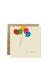 Bold Bunny Balloons Happy Birthday Card