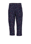 Blue Seven Baby Girl Star Print Jogger, Navy