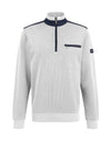 Bugatti Quarter Zip Ribbed Knit Jacket, Grey