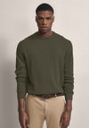 Bugatti Round Neck Knit Sweater, Khaki