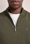 Bugatti Quarter Zip Knit Sweater, Green