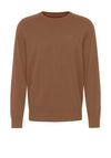 Bugatti Round Neck Knit Sweater, Tan