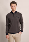 Bugatti Long Sleeve Polo Shirt, Brown