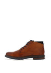 Bugatti Side Zip Lace Up Boots, Cognac