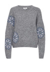 b.Young Omea Floral Jumper, Grey and Blue