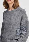 b.Young Omea Floral Jumper, Grey and Blue