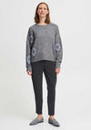 b.Young Omea Floral Jumper, Grey and Blue