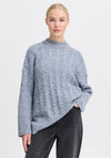 b.young Cable Knit Jumper, Blue