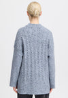 b.young Cable Knit Jumper, Blue