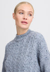 b.young Cable Knit Jumper, Blue