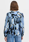 b.young Abstract Print Blouse, Blue Multi