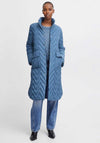 B.Young Amaxa Quilted Long Coat, Blue