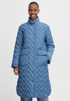 B.Young Amaxa Quilted Long Coat, Blue