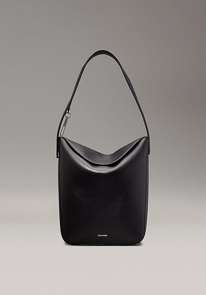 Calvin Klein Soft Sculpt Bucket Bag Black McElhinneys