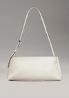 Calvin Klein Logo Embossed Shoulder Bag, Cream