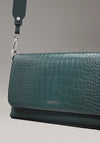 Calvin Klein Crocodile Print Shoulder Bag, Palm Green