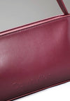 Calvin Klein Logo Embossed Shoulder Bag, Burgundy