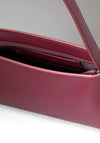 Calvin Klein Logo Embossed Shoulder Bag, Burgundy