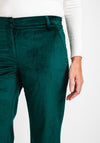 Camelot Velour Flare Trouser, Forest Green