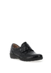 Caprice Crocodile Embossed Patent Shoes, Black