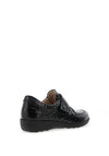 Caprice Crocodile Embossed Patent Shoes, Black