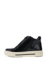 Caprice Patent High Top Trainers, Black