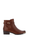 Caprice Buckle Detail Ankle Boots, Brown