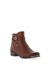 Caprice Buckle Detail Ankle Boots, Brown