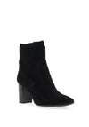 Caprice Faux Suede Heeled Ankle Boots, Black