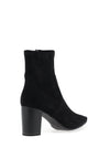 Caprice Faux Suede Heeled Ankle Boots, Black