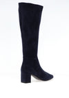 Caprice Faux Suede Stretch Heeled Boots, Navy