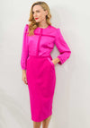 Caroline Kilkenny Luca Pencil Midi Dress, Fuchsia