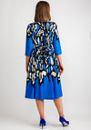 Coco Doll Kaia Print & Contrast Dress, Royal Blue