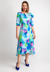 Cassandra Martha Floral Fit & Flare Dress, Blue Multi