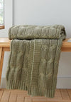 Catherine Lansfield Chunky Marl Knit Throw, Olive