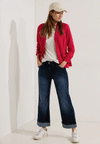 Cecil Ruffle Sweat Blazer, Casual Red