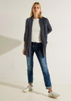 Cecil Open Long Melange Cardigan, Navy