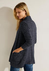 Cecil Open Long Melange Cardigan, Navy