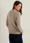 Cecil Decorative Seam Detail Knit Cardigan, Taupe