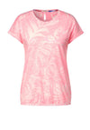 Cecil Leaf Print T-Shirt, Soft Pink